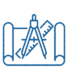 Technische Planung Symbol für effiziente Tragwerksplanung und Konstruktion